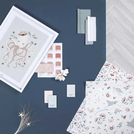Lilipinso Poster Frau Octopus mit Blüten
