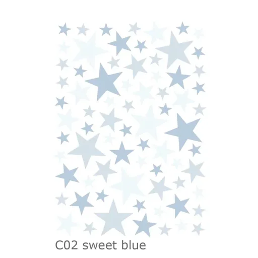 Lilipinso Wandsticker Basics gemischte Sterne, Farbe: deep ocean