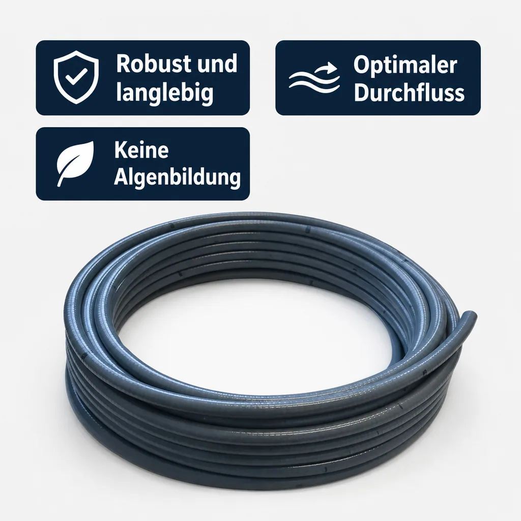 PVC Schlauch 50mm, Flexschlauch, 1m Teichschlauch, flexibel