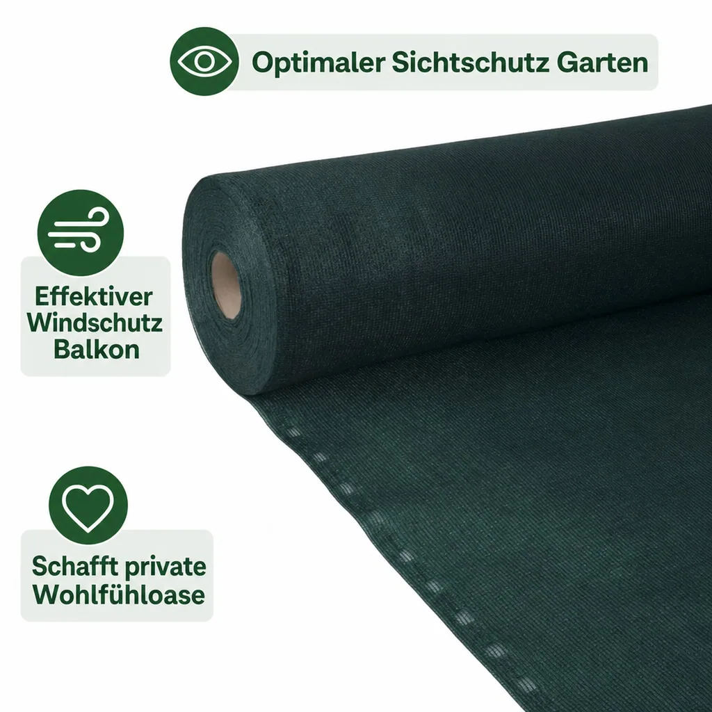 Sichtschutznetz, Windschutznetz, Zaunblende, 1,5m Breite, Meterware
