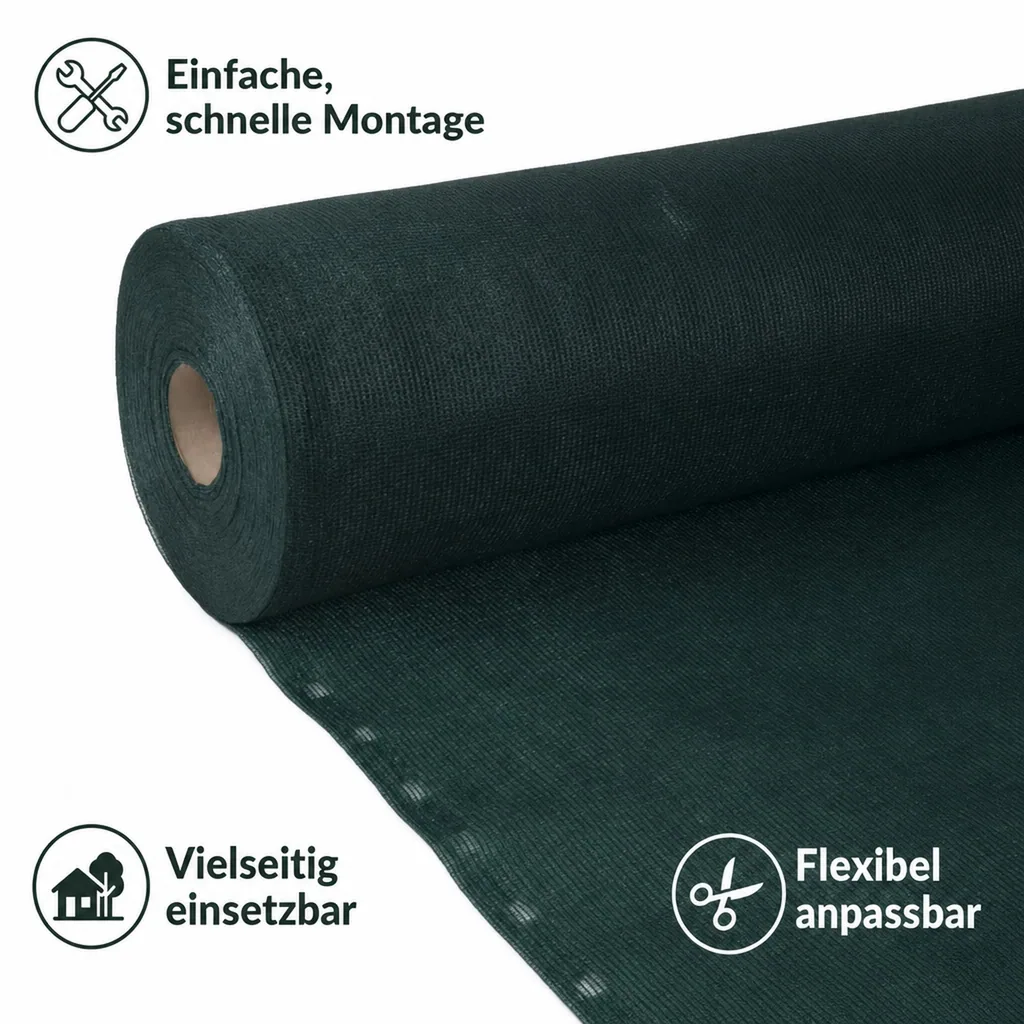 Sichtschutznetz, Windschutznetz, Zaunblende, 1,5m Breite, Meterware