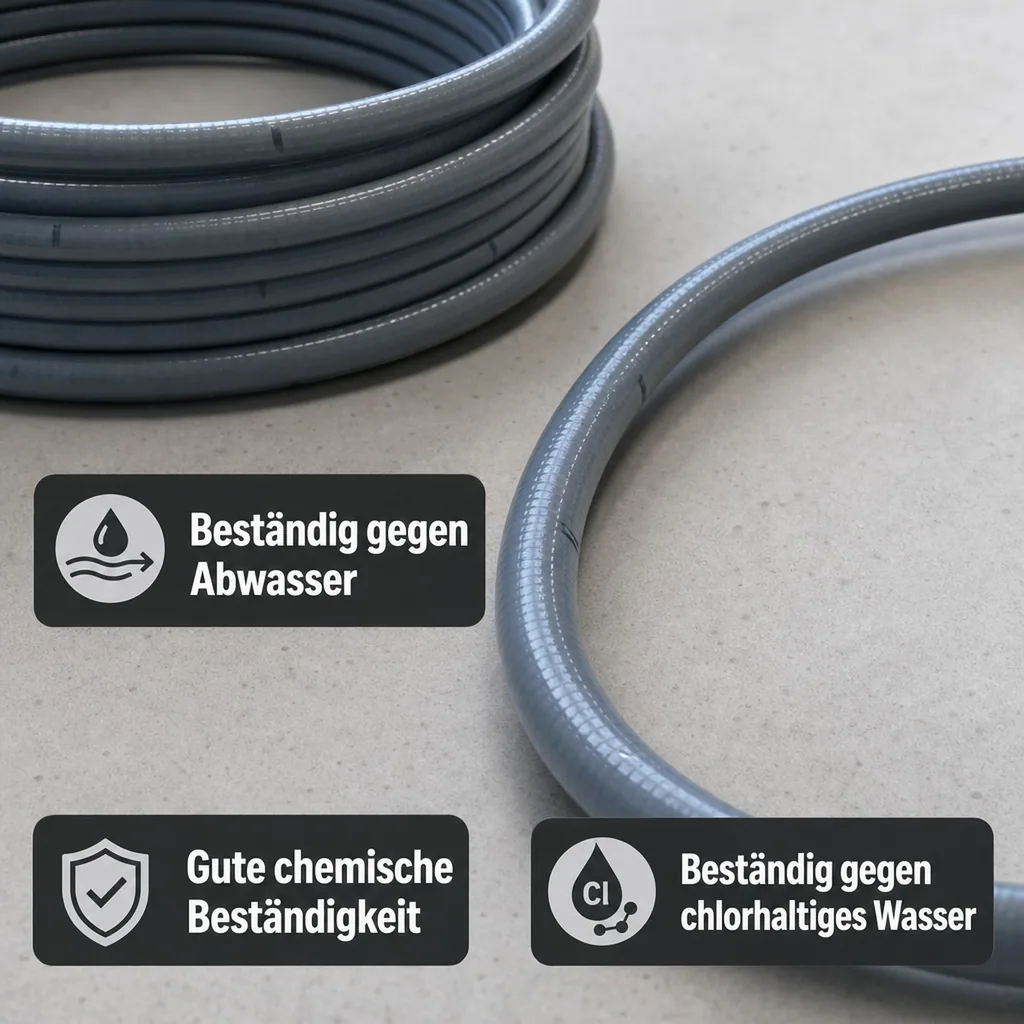 PVC-Flexschlauch, 1 m, 40 mm PVC-Rohr, flexibles PVC-Rohr