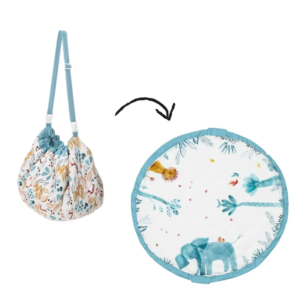Play&Go Kinderteppich, Spielteppich, Spielmatte - Tasche, Farbe: Moulin Roty Baobab