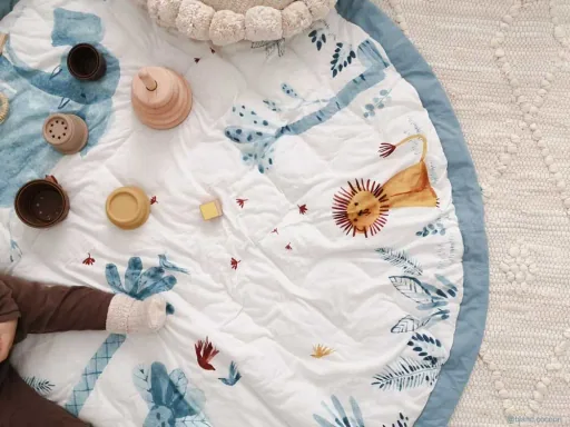 Play&Go Kinderteppich, Spielteppich, Spielmatte - Tasche, Farbe: Moulin Roty Baobab