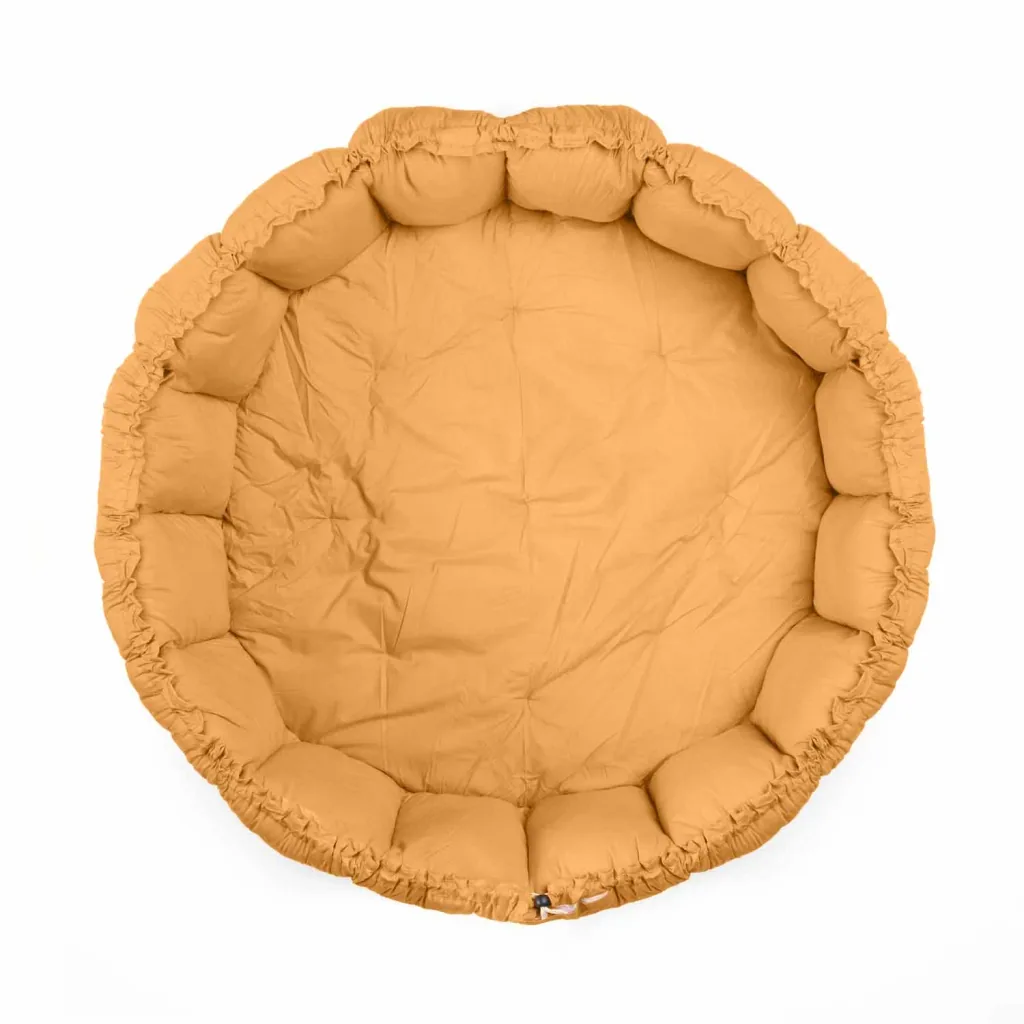 Play&Go Kinderteppich, Spielteppich, Spielmatte - Blühen, Organic, Farbe: Bloom Senf