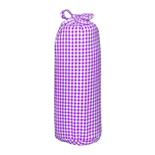Taftan Spannbettlaken 70 x 140 vichy & karo lila, karogrösse: 7 mm