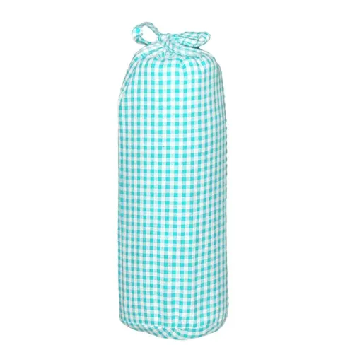 Taftan Spannbettlaken 70 x 140 vichy & karo türkis, karogrösse: 7 mm