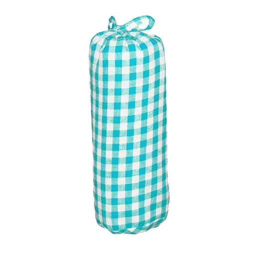 Taftan Spannbettlaken 70 x 140 vichy & karo türkis, karogrösse: 7 mm