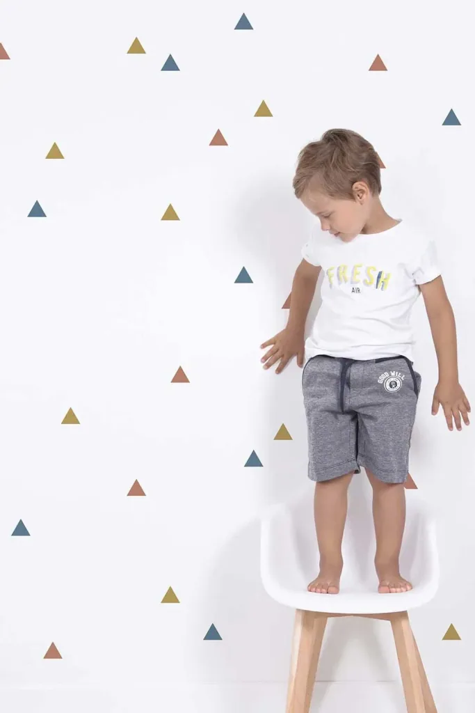 Lilipinso Wandsticker Basics Dreiecke, Farbe: cement