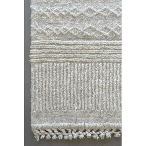 Lorena Canals waschbarer Wollteppich "Ari" Sheep White, Größe: 200 x 140 cm