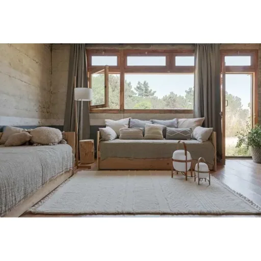 Lorena Canals waschbarer Wollteppich "Ari" Sheep White, Größe: 200 x 140 cm