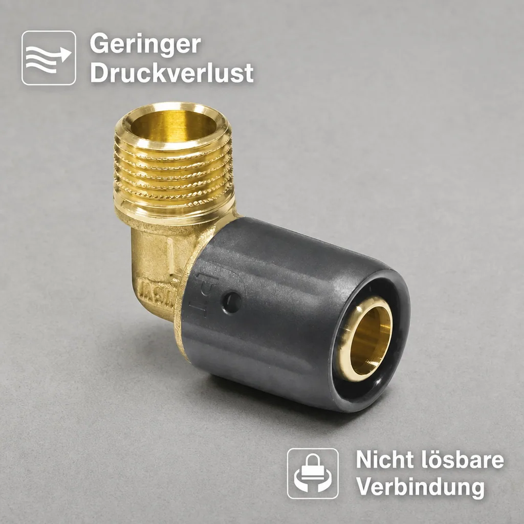 Steckfitting Winkel 16 x 2 auf 1/2" AG