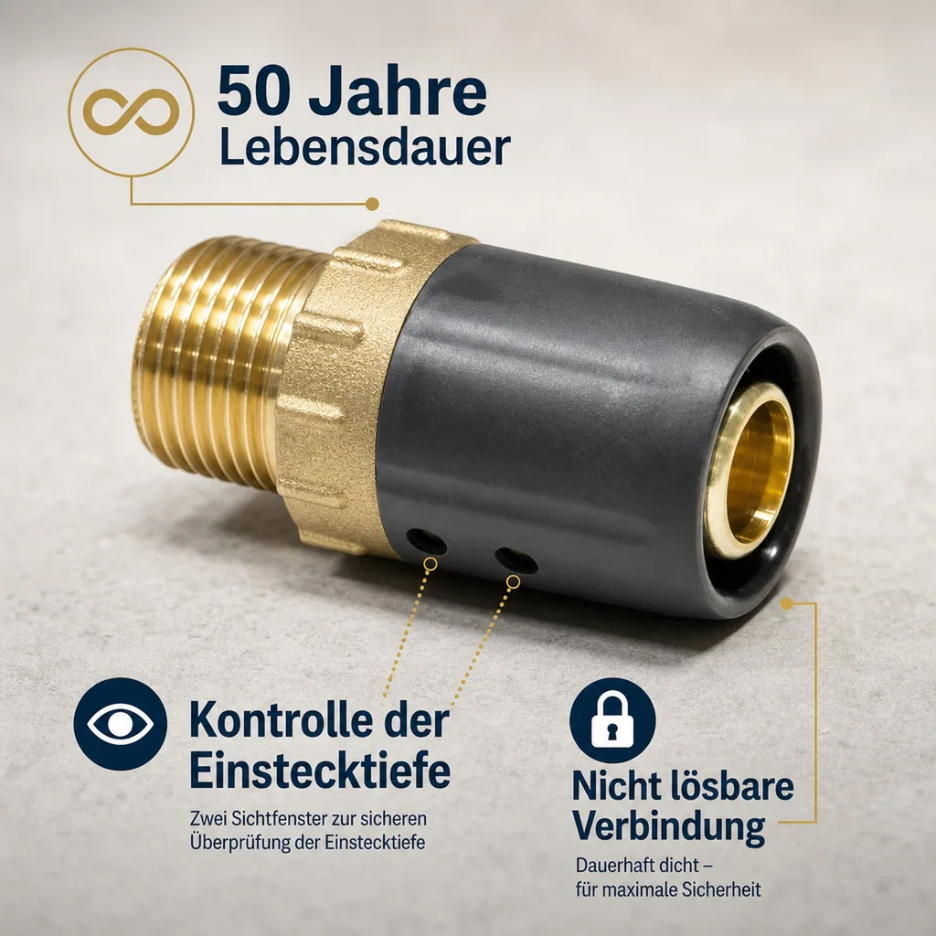 Steckfitting Übergang 20 x 2 auf 1/2" AG