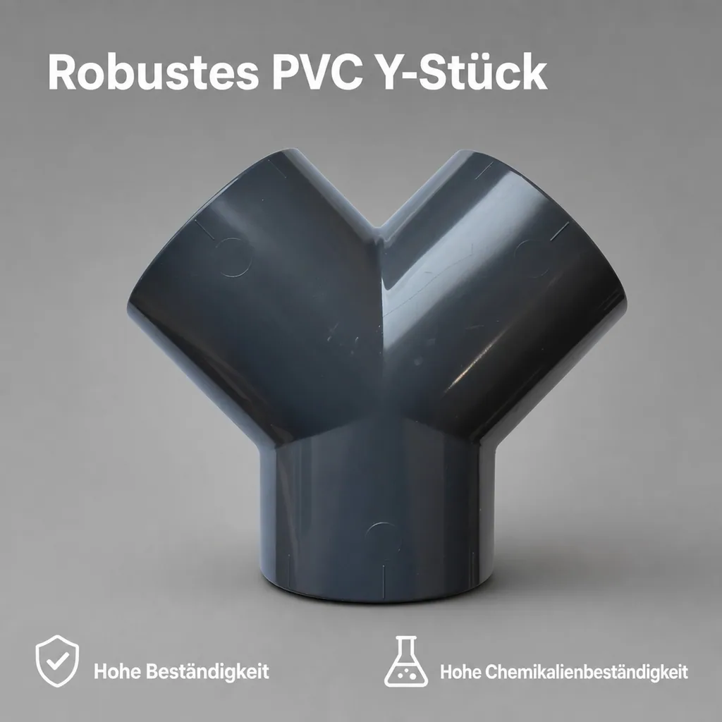 PVC Fitting 50mm, PVC Y Stück, PN16, Hart PVC Fitting