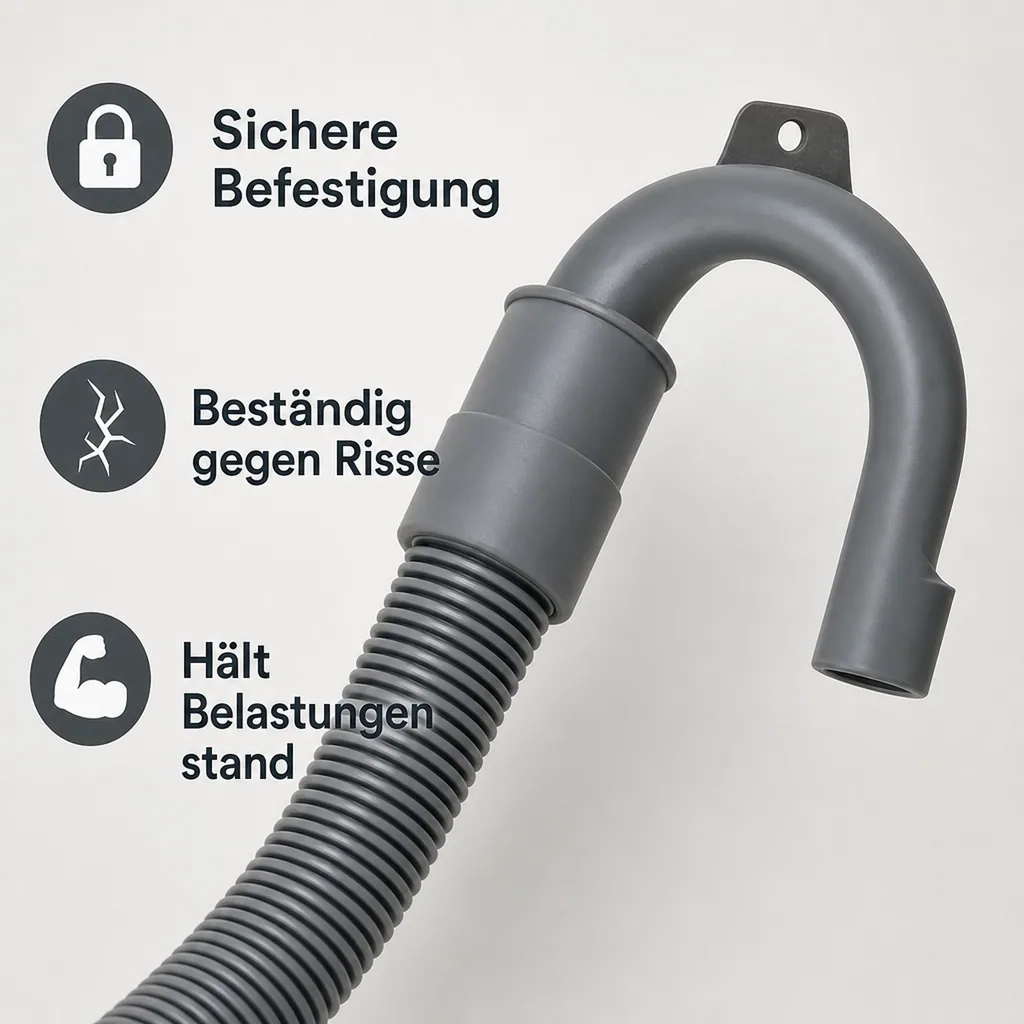 Ablaufschlauch Waschmaschine, 3/4 Zoll, 2,5m, mit Bügel, Spülmaschine