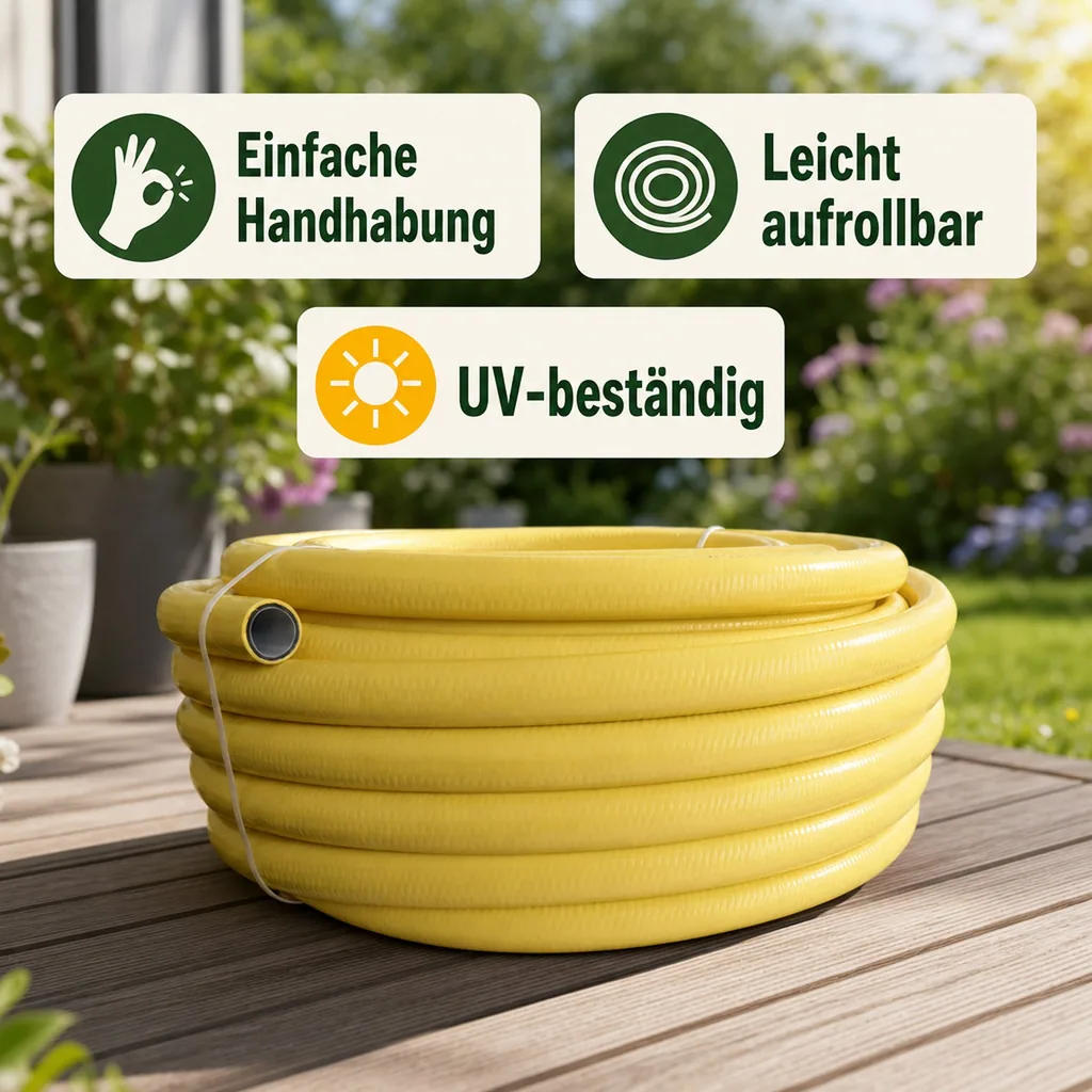 Gartenschlauch 50m, Wasserschlauch, flexibel, Profi Qualität