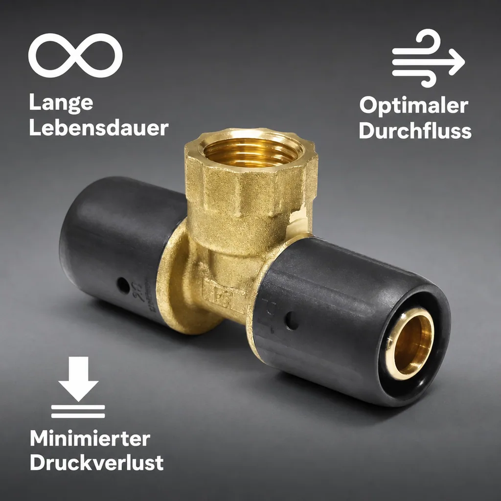 16mm Fitting, T-Stück, 1/2" IG, Steckverbinder
