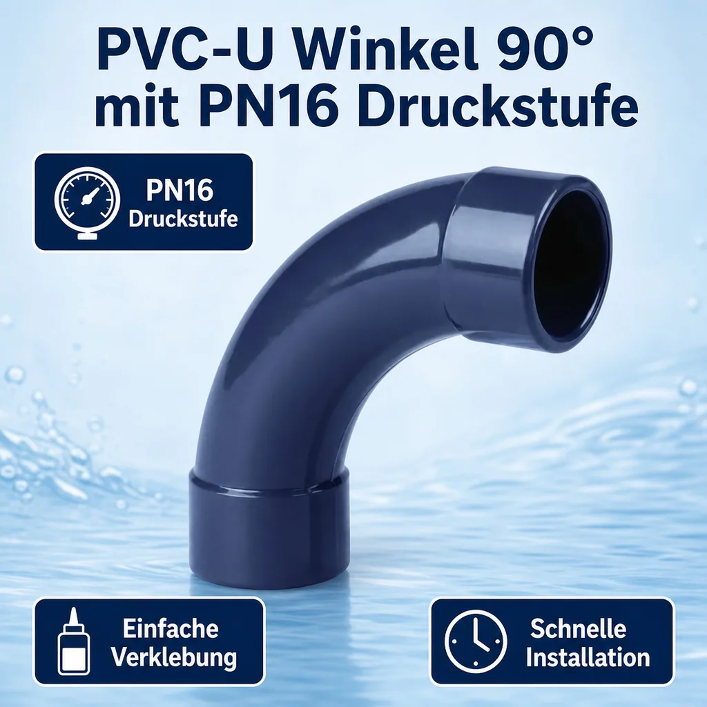 PVC Winkel 90 Grad 32mm, PVC U Bogen, PVC RohrSysteme