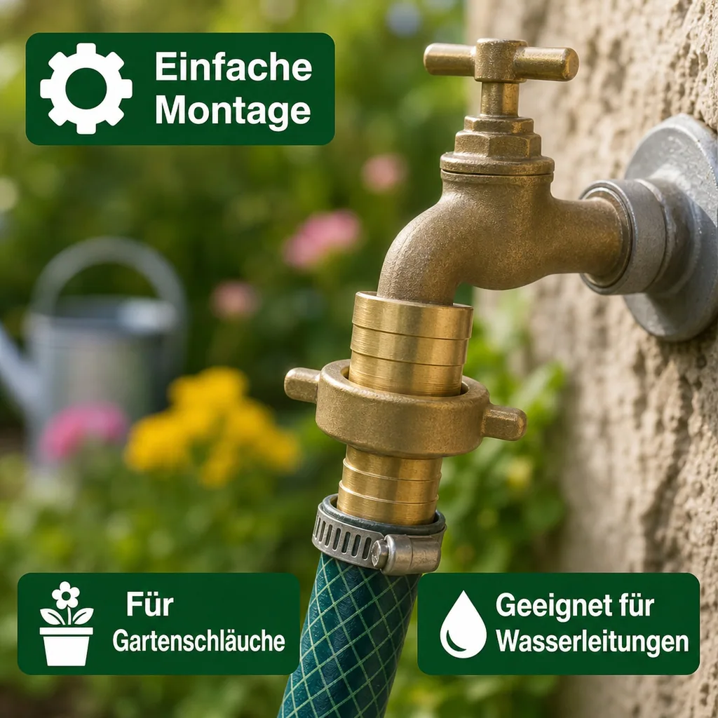 2/3 Schlauchverschraubung Messing 3/4" IG - 13 mm