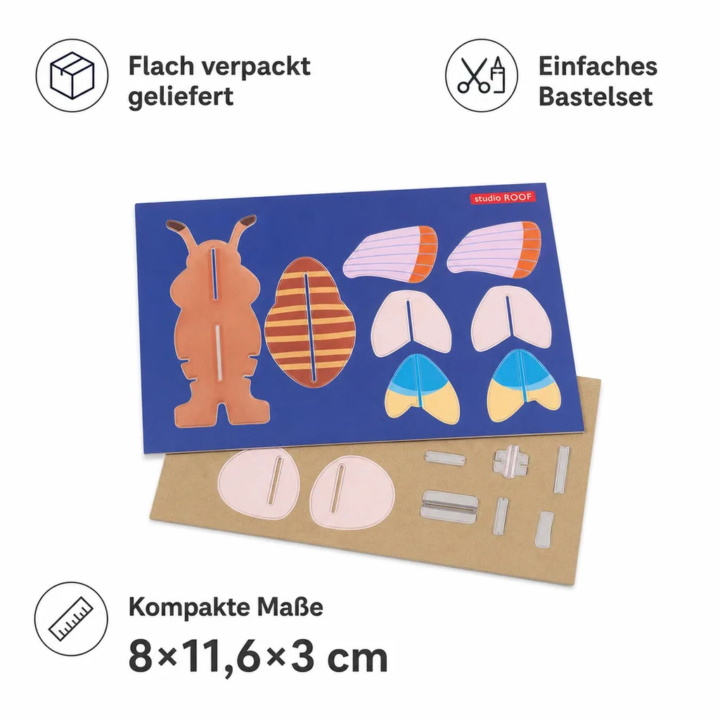Studio ROOF Ornament, Bastel-Set, 3D Wandobjekt - Hummel