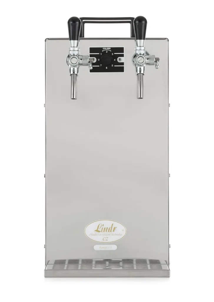Zapfanlage Kontakt 155 - Green Line - Bierzapfanlage 2-leitig Trockenkühlgerät aus Edelstahl, 160 Liter/h