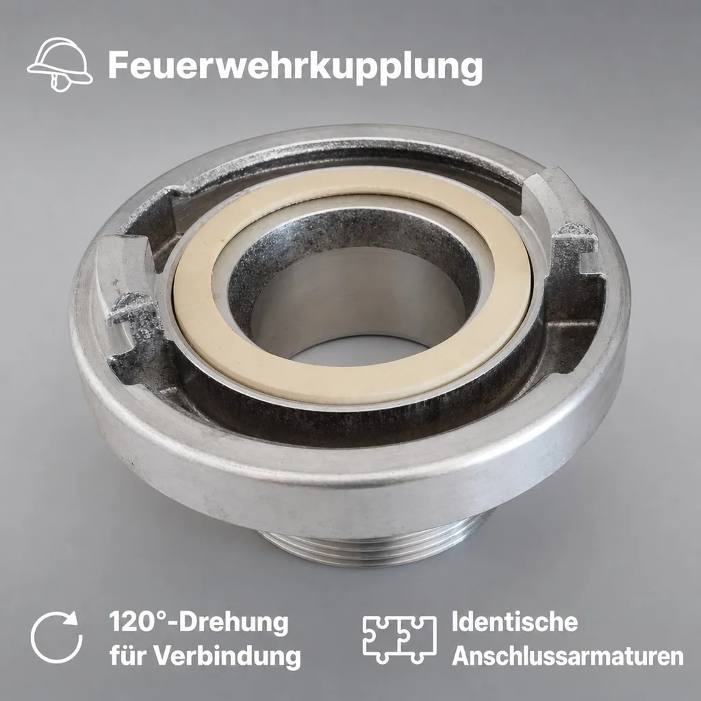 Storz System C Kupplung mit 1" AG