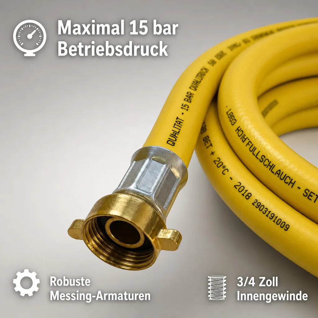 5m 1/2" Füllschlauch IG 3/4" 15bar