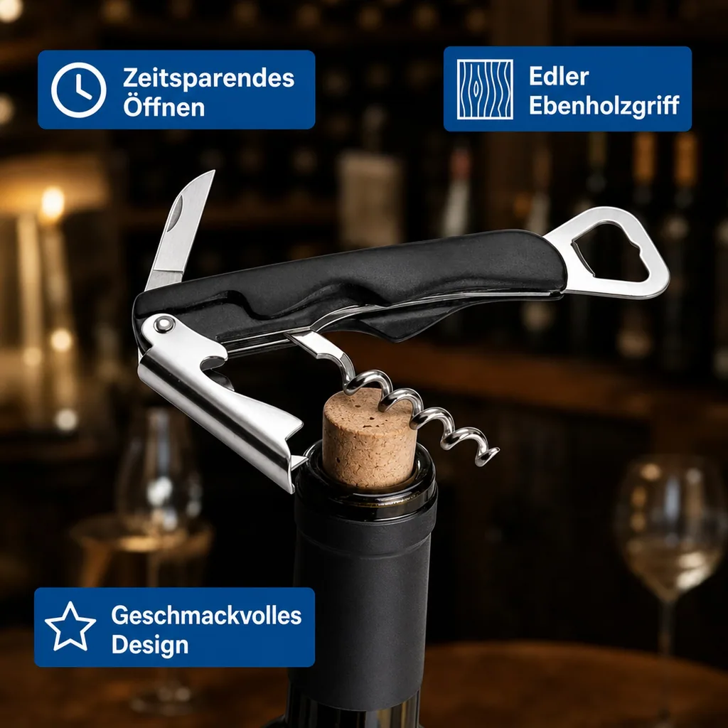 Kellnermesser, Sommeliermesser, verchromt, 13,5 cm