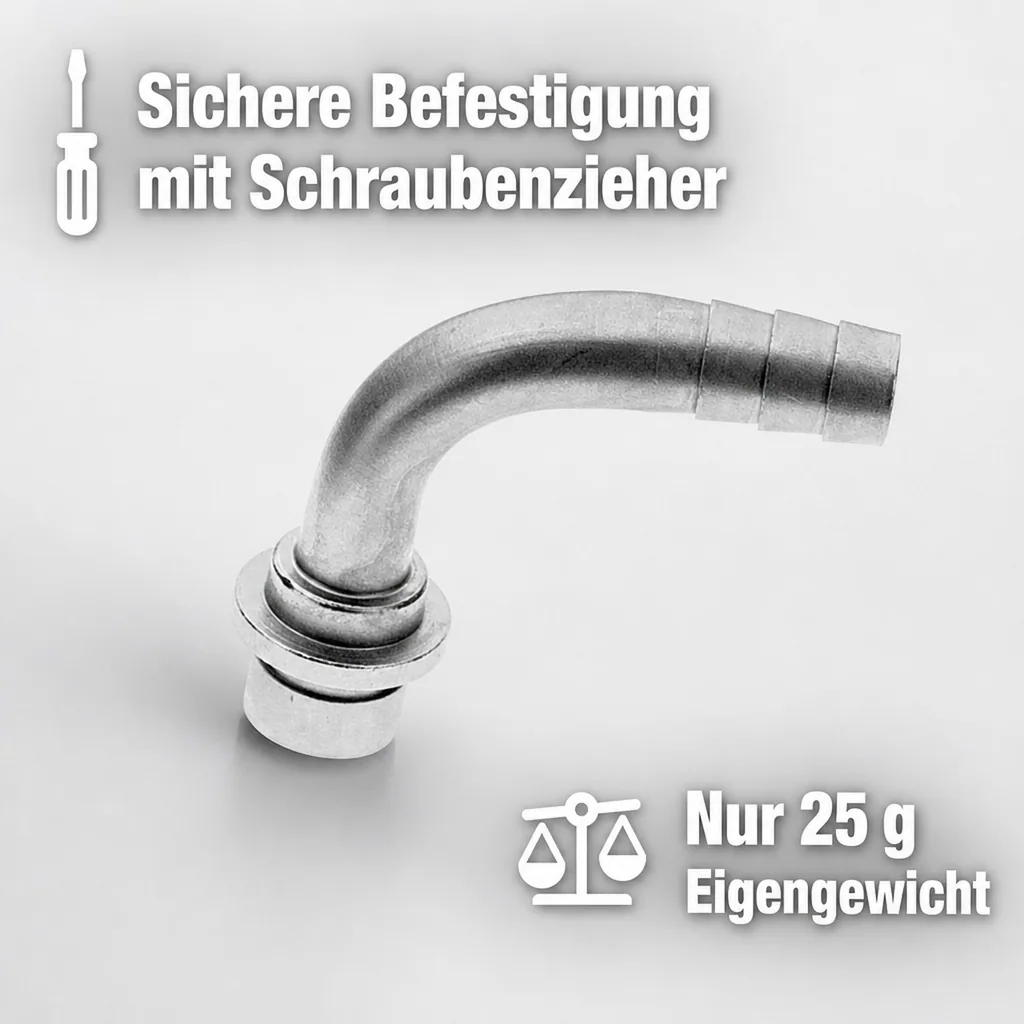 Tülle gebogen - 7mm für Bierschlauch oder CO2 Schlauch