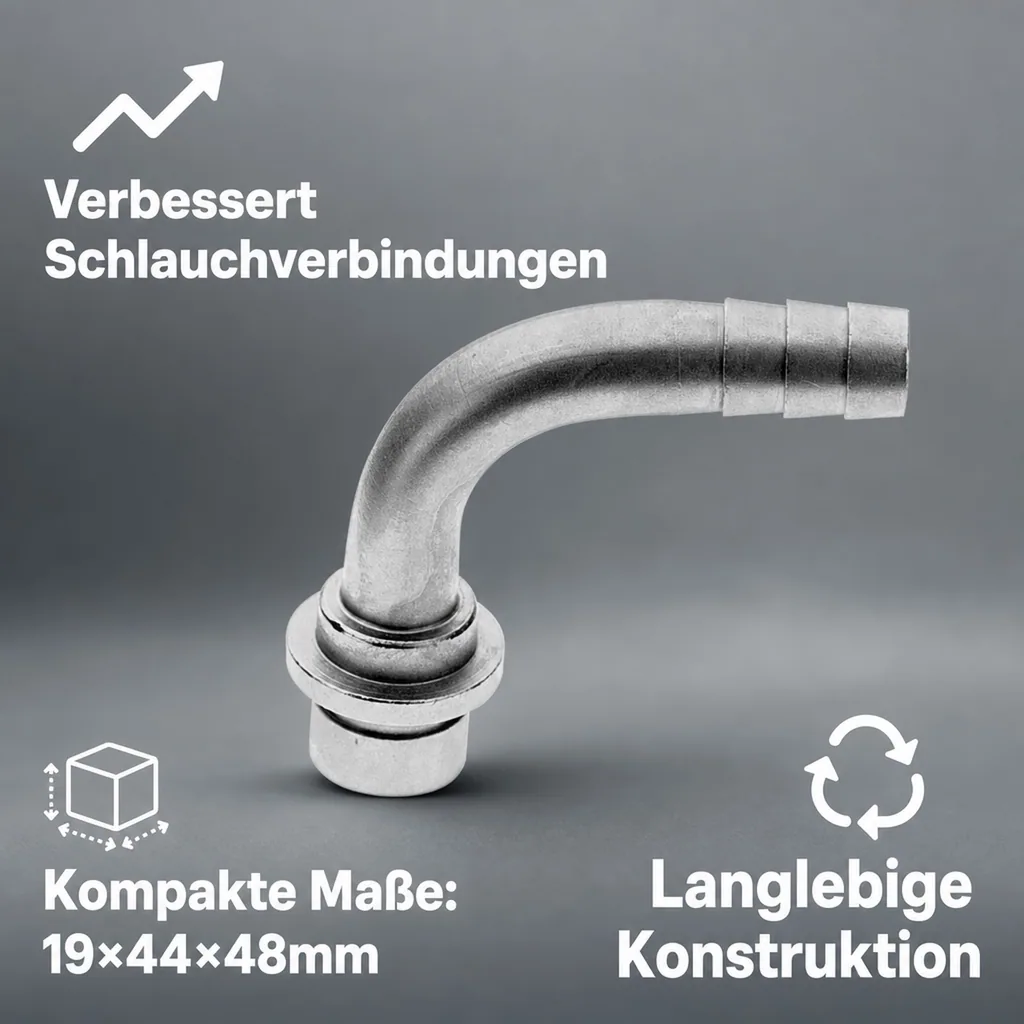 Tülle gebogen - 7mm für Bierschlauch oder CO2 Schlauch