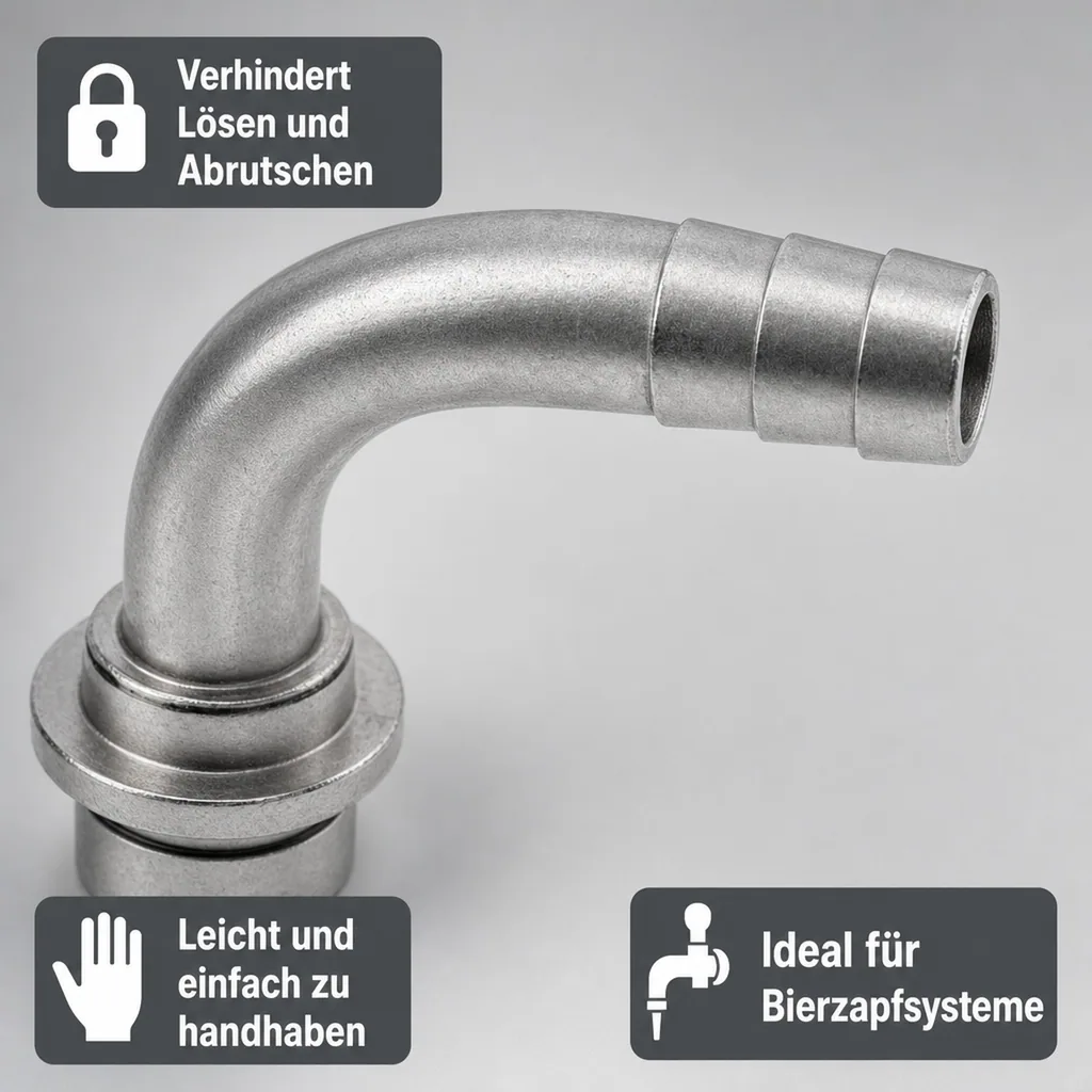 Tülle gebogen - 7mm für Bierschlauch oder CO2 Schlauch