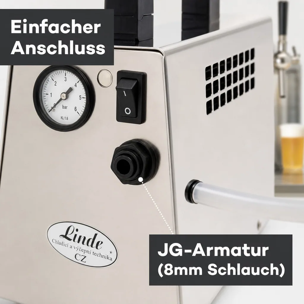 Druckluft Kompressor, Mini Kompressor, Luftkompressor - VK15 / VK30, für Bierzapfen ohne CO2, Model: Mini-Kompressor VK15