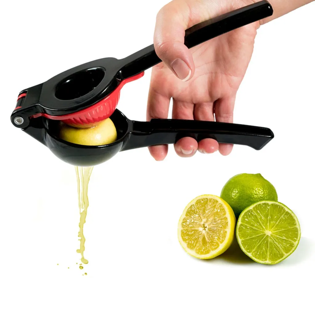 Zitronenpresse, Zitruspresse, Limettenpresse - SQUEEZY, (Black Edition) - Manuelle aus Aluminiumguss