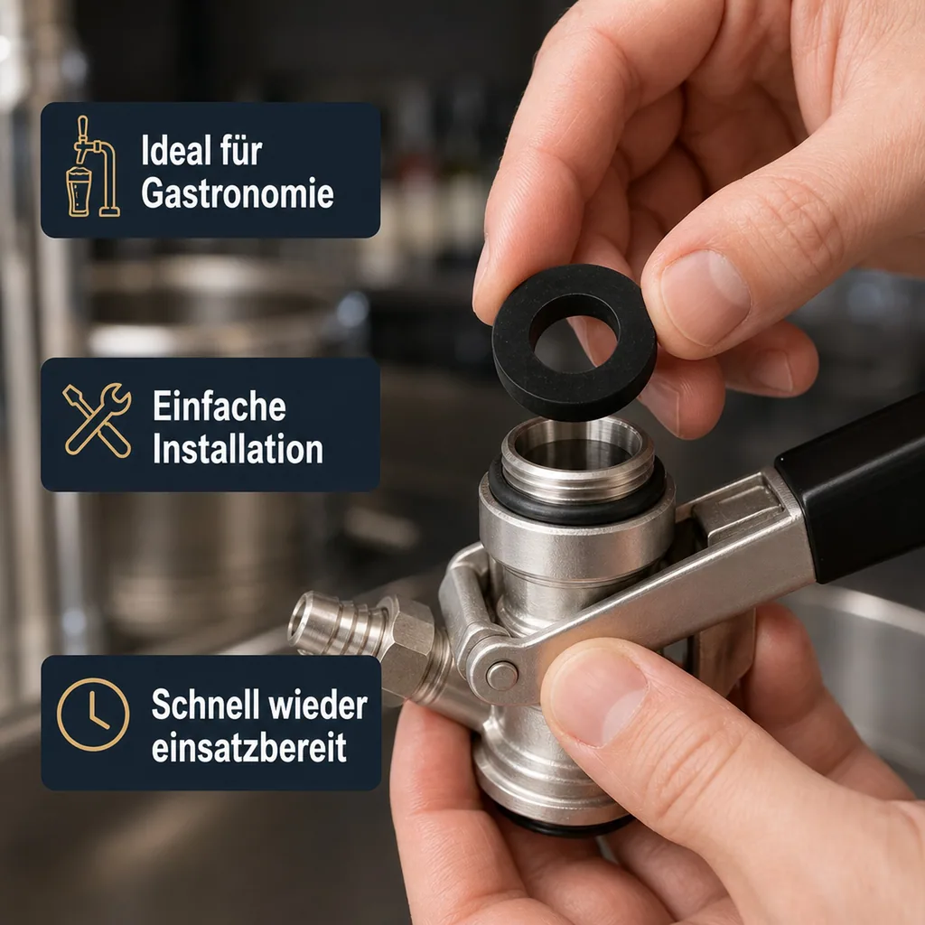 Dichtung am Stößel für Keg - Verschluss (Kombi-Fitting) (Micro Matic und Hiwi)