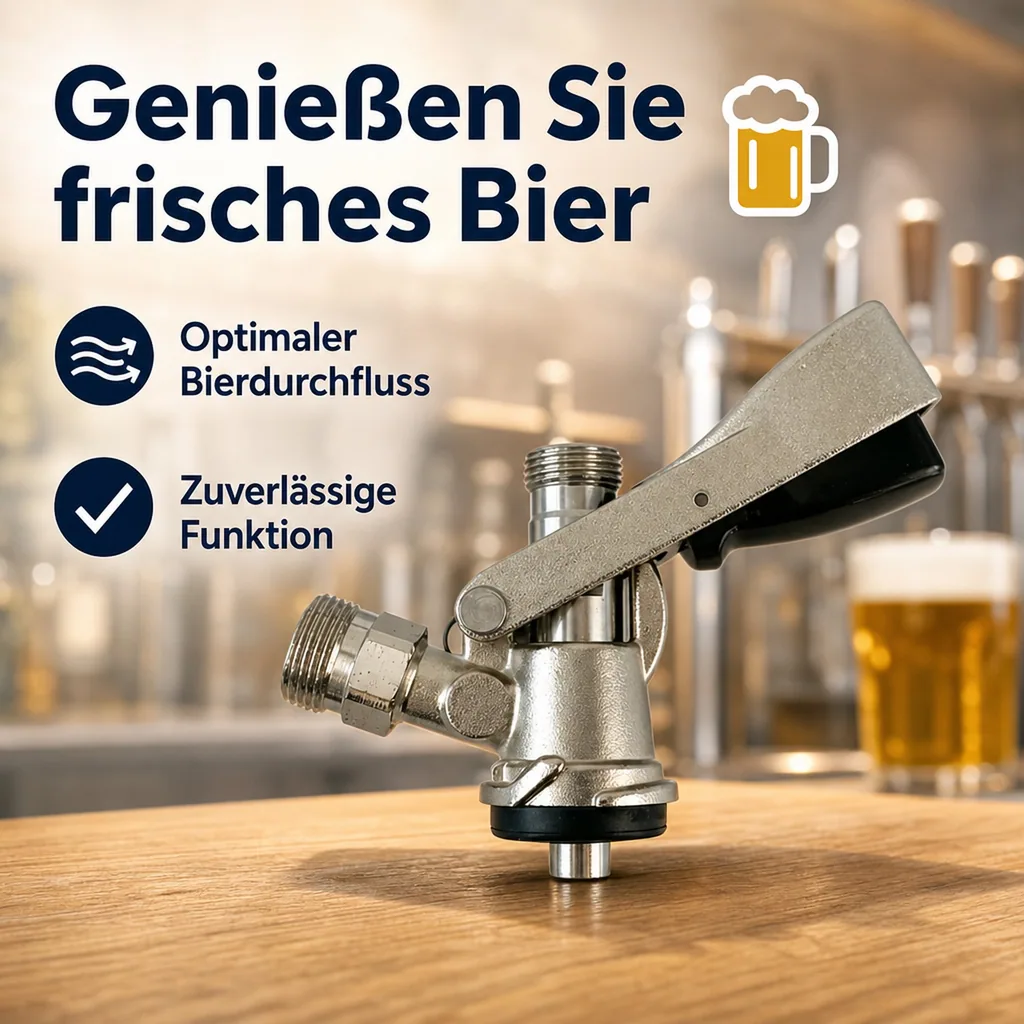 Zapfkopf - Keg Verschluss Korb - Fitting, oberer Ausgang (Kelleranstich)