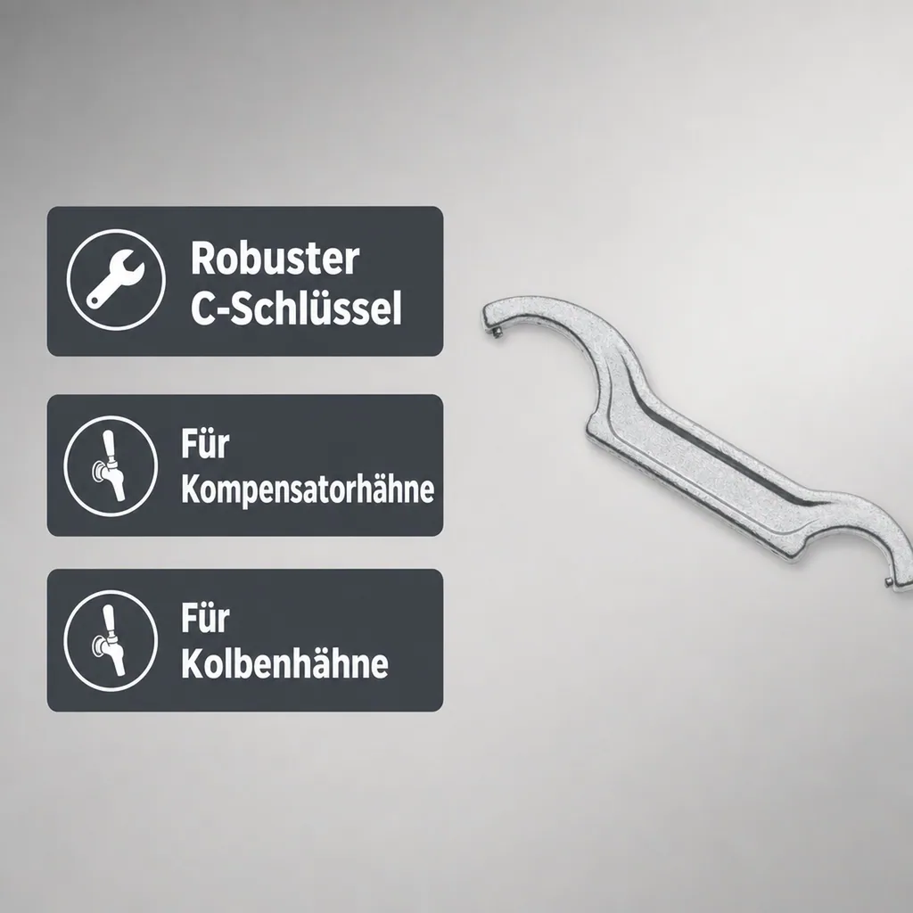 Hakenschlüssel, Zapfhahnschlüssel für Kompensator- & Kolbenschankhähne