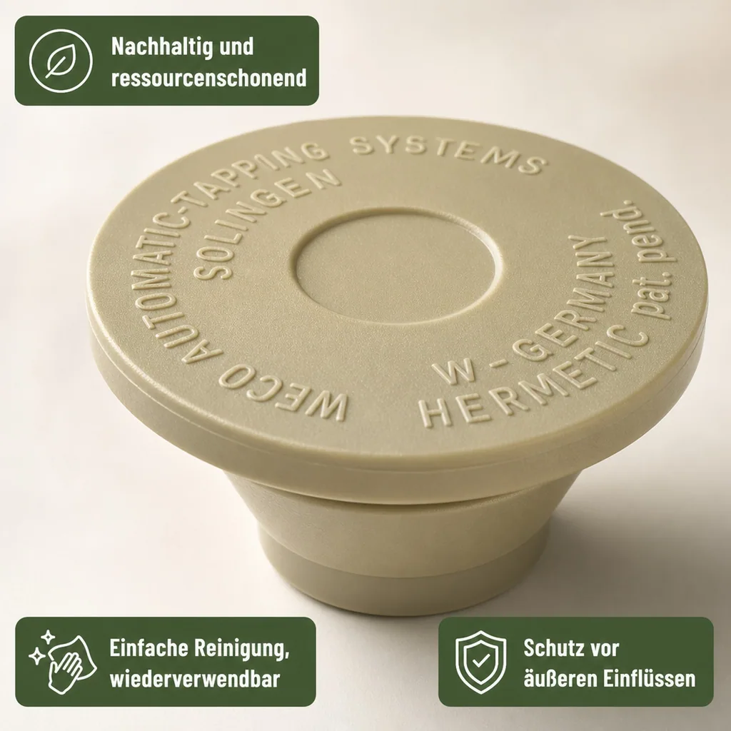 Hermetic Verschlußstopfen, Gummistopfen für 5L Adapter - Langlebig & Praktisch