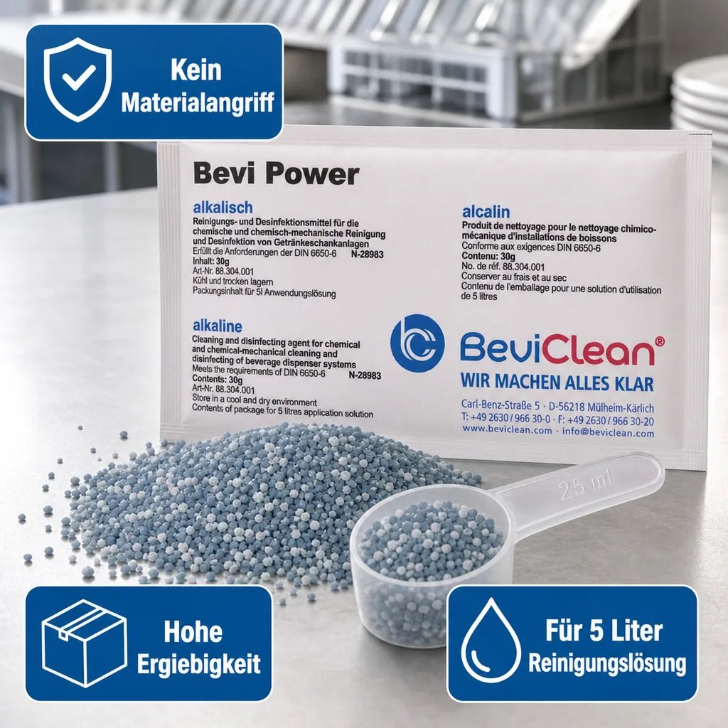 Bevi Power Pulver | Alkalisches Reinigungsmittel für Getränkeleitungen | Preis pro Stück
