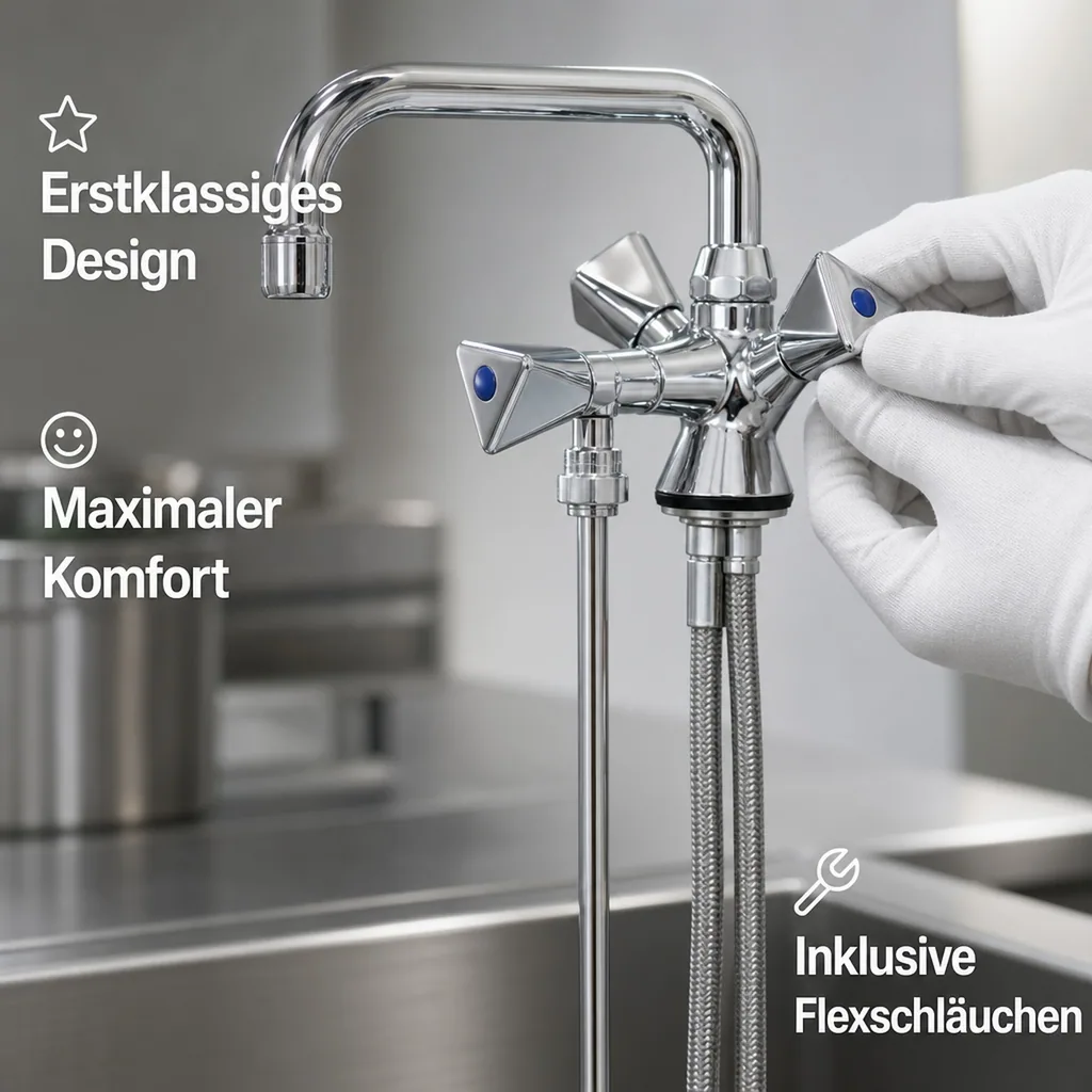 Wasserhahn, Küchenarmatur, Wasserarmatur - Mischbatterie für 1 Becken Hochdruck