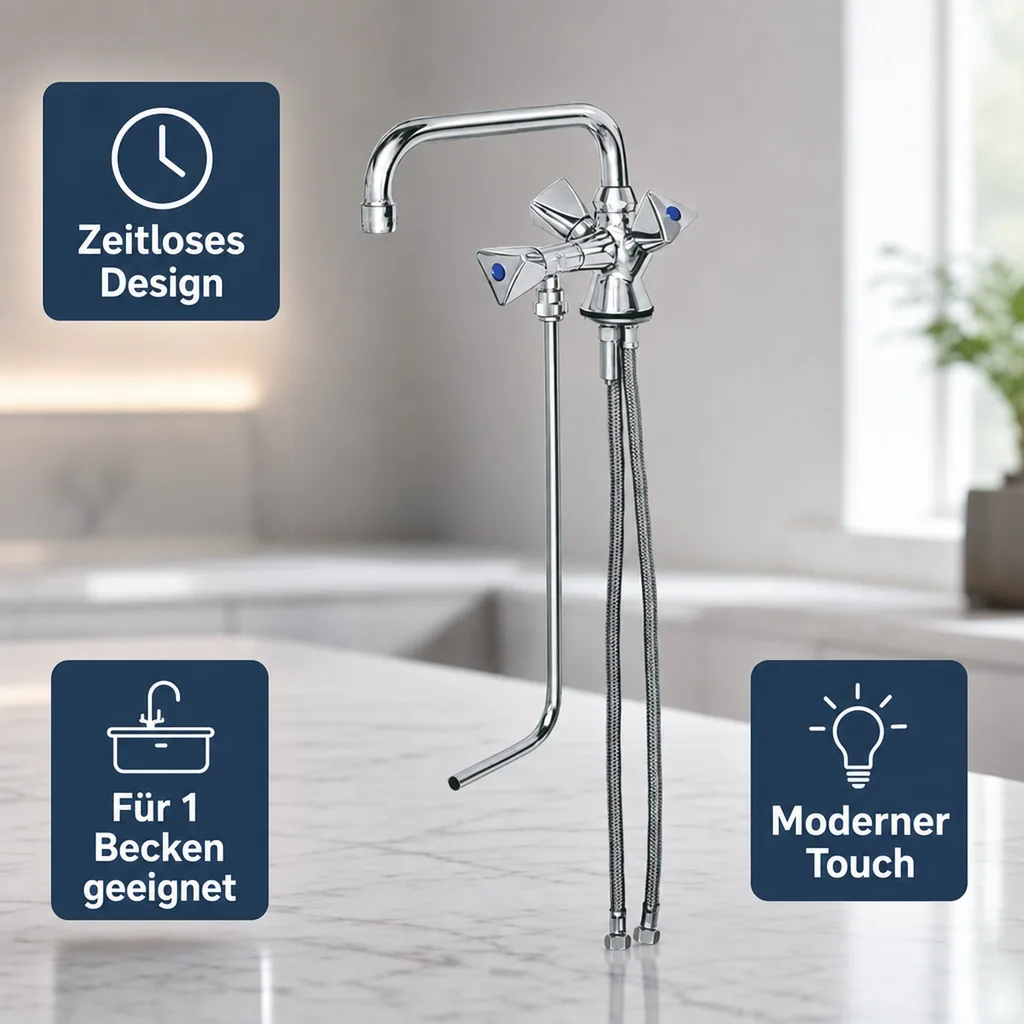Wasserhahn, Küchenarmatur, Wasserarmatur - Mischbatterie für 1 Becken Hochdruck