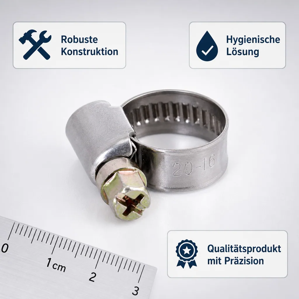 Schneckengewindeschelle für 7mm Schläuche