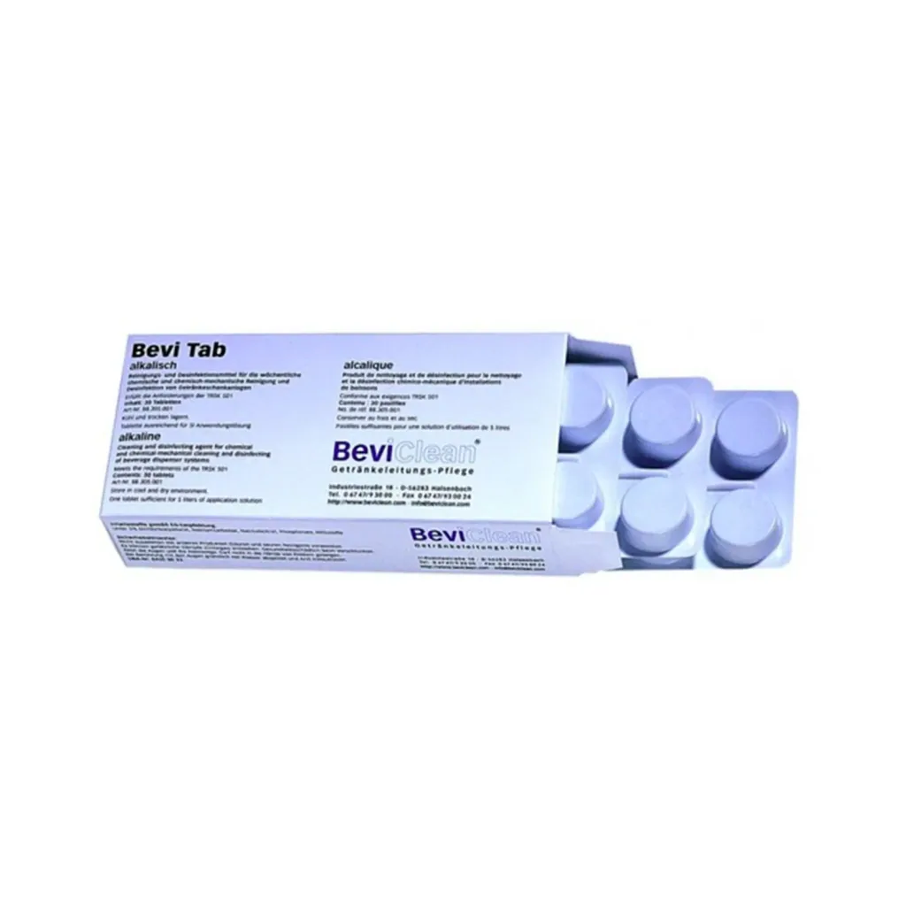 Bevi Tabs | Alkalische Reinigungstabletten für Getränkeleitungen | Preis pro Stück