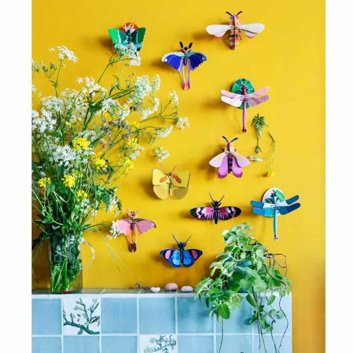 studio ROOF 3D Schmetterling blau Pappe