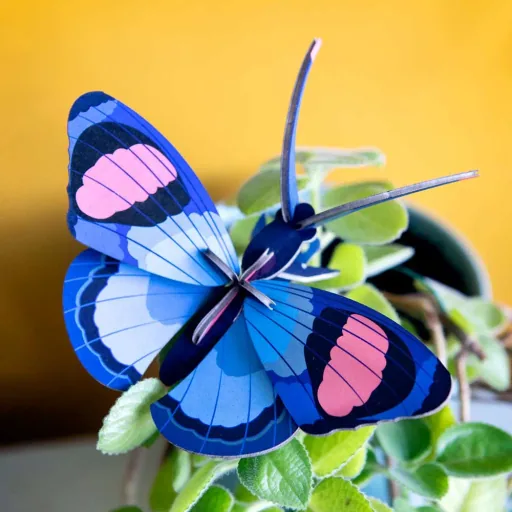 studio ROOF 3D Schmetterling blau Pappe