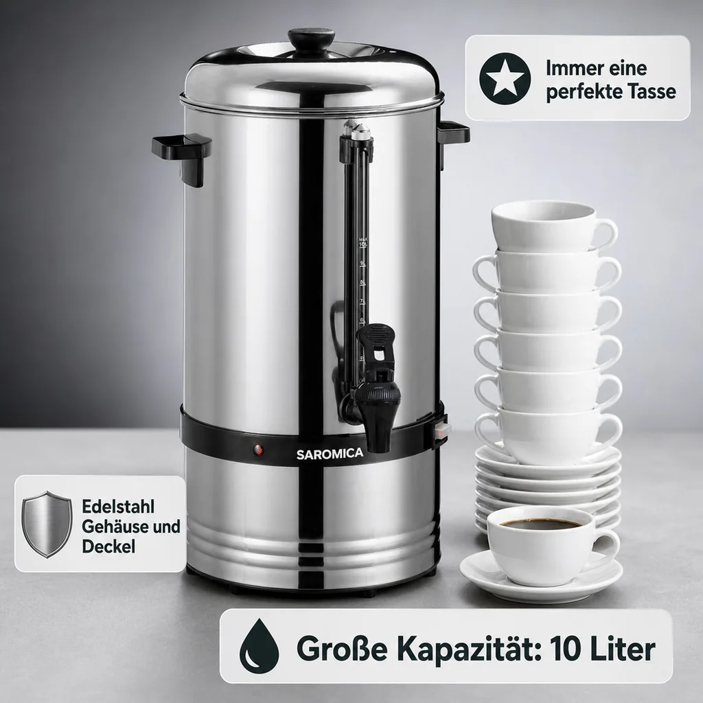 Kaffeemaschine, Filterkaffeemaschine, Rundfilter Kaffeemaschine - SAROMICA 6010