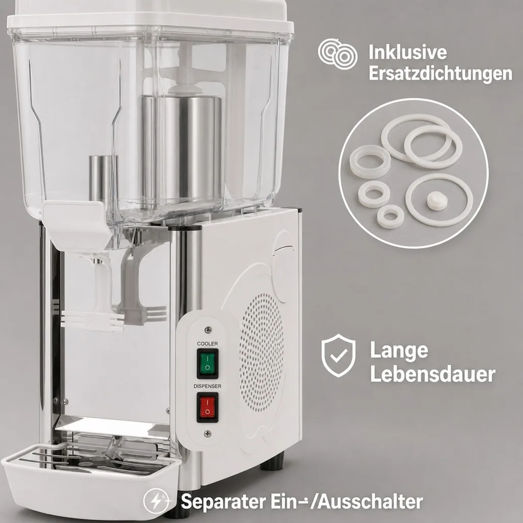 Getränkespender mit Kühlung, Saftspender mit Kühlung, Kaltgetränke Dispenser, getränkespender mit zapfhahn