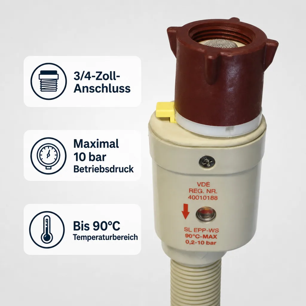 Zulaufschlauch Waschmaschine, Aquastop, Sicherheitszulaufschlauch 2m