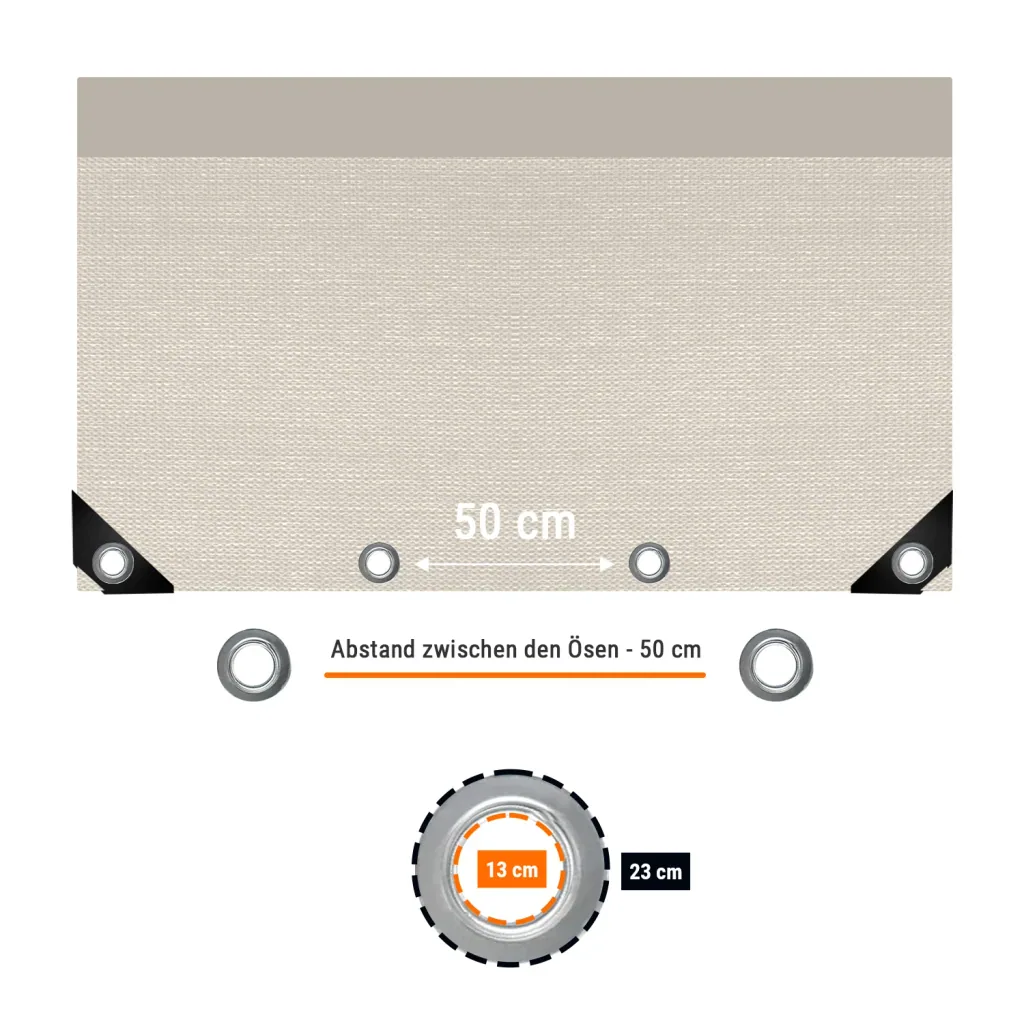 PVC Plane grau 650 g/m², 8 x 10 (80m²), Abdeckplane, Gewebeplane