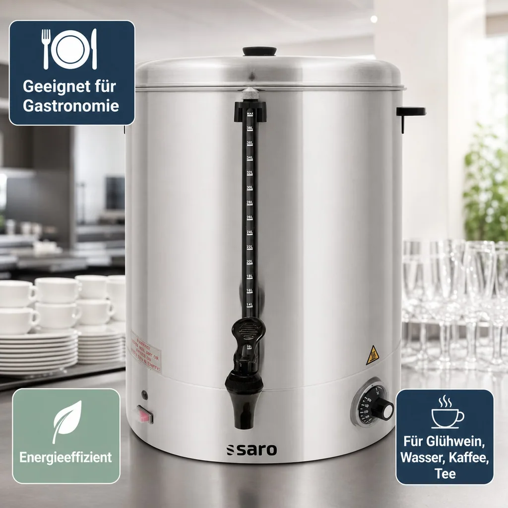Glühweinkocher, Heißwasserspender, Glühweinwärmer, Glühweinautomat - HOT DRINK MAXI
