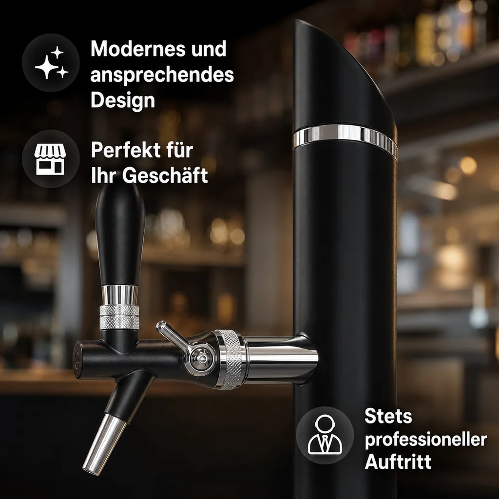 Schanksäule, Bierzapfsäule - Modell Black Tower, CNS, 1-leitig